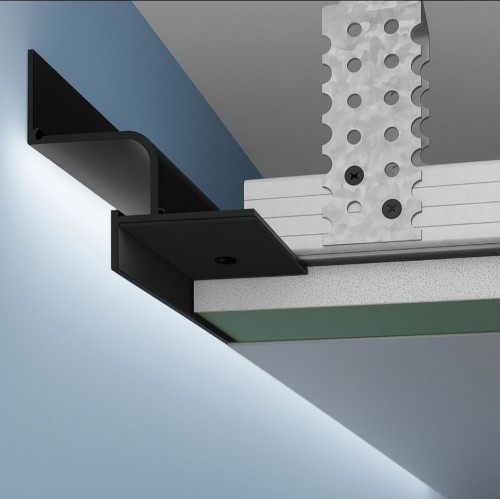 LED distances profils 23 × 37 mm, Melns, RAL 9005